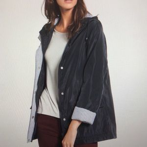 Navy raincoat